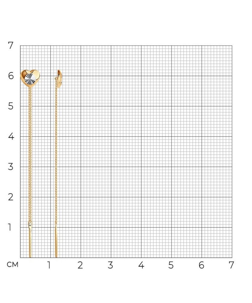 Auksiniai auskarai "Širdelės" - Auksiniai auskarai - Goldinga