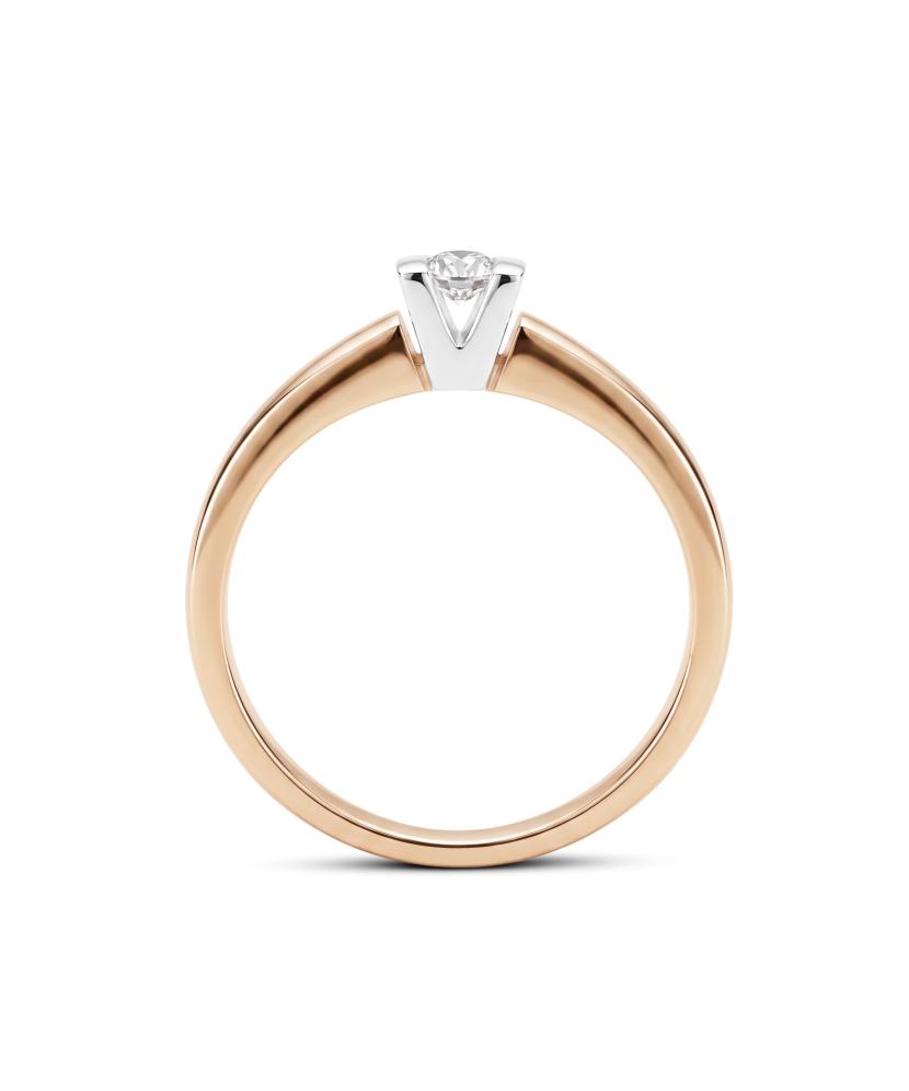 Auksinis žiedas su briliantu 0,08ct  - Goldinga