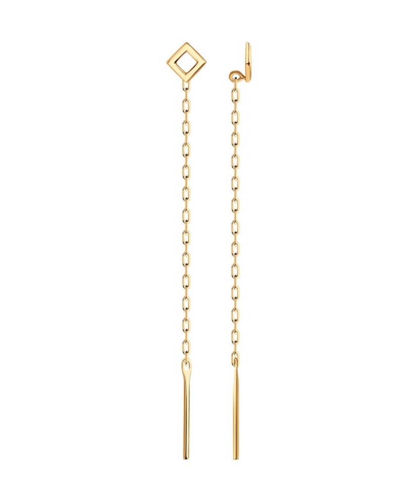 Auksiniai auskarai "Rombas" - Auksiniai auskarai - Goldinga