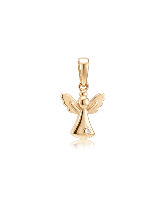 Auksinis pakabukas su cirkoniu "Angelas"