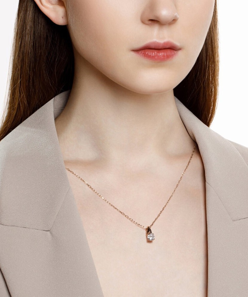 Auksinė grandinėlė su cirkonio pakabuku - Auksinės grandinėlės su pakabukais - Goldinga