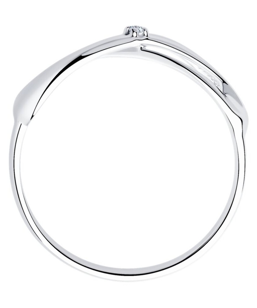 Sidabrinis žiedas su briliantu - Sidabriniai žiedai su brangakmeniais - Goldinga