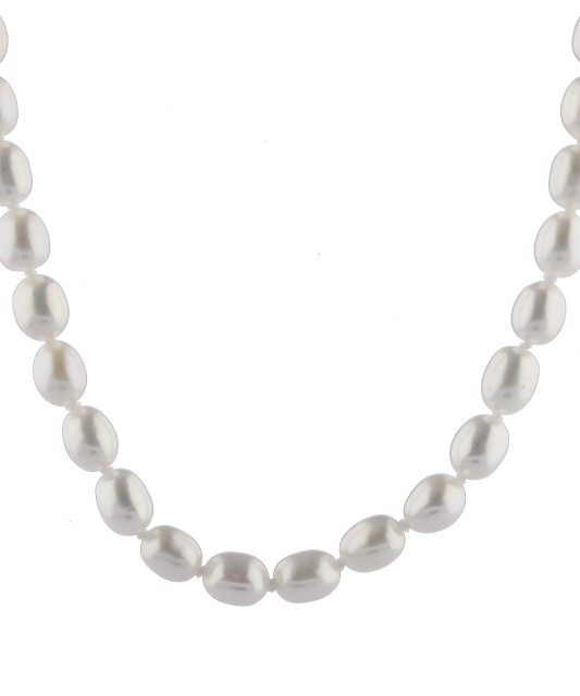 Perlų Vėrinys Su Sidabru - Sidabrinės grandinėlės - Goldinga