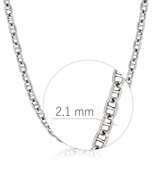 Sidabrinė grandinėlė "Marina" 2.1mm