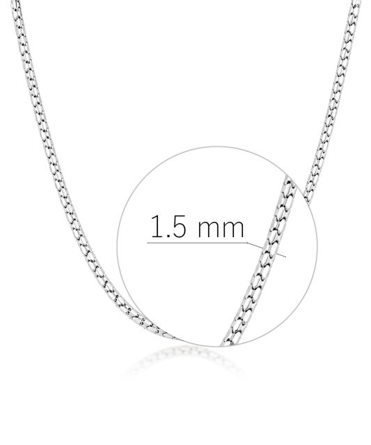 Sidabrinė grandinėlė 1.5mm