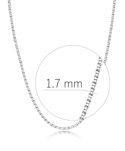 Sidabrinė grandinėlė "Marina" 1.7mm