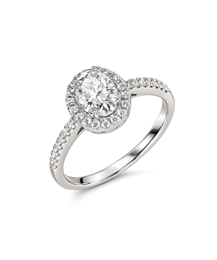 Sidabrinis žiedas su moisanitais 1.5ct