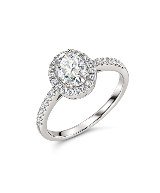 Sidabrinis žiedas su moisanitais 1.5ct