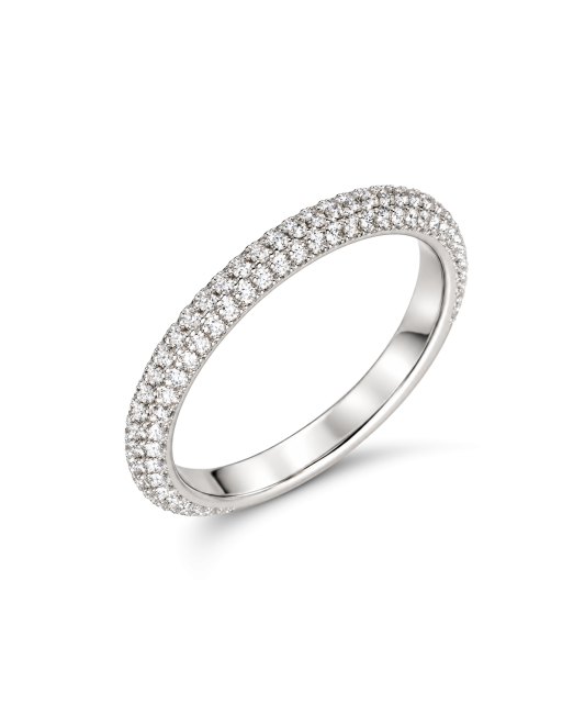 Sidabrinis žiedas su moisanitais 0.8ct