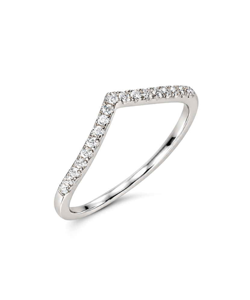 Sidabrinis žiedas su moisanitais 0.19ct