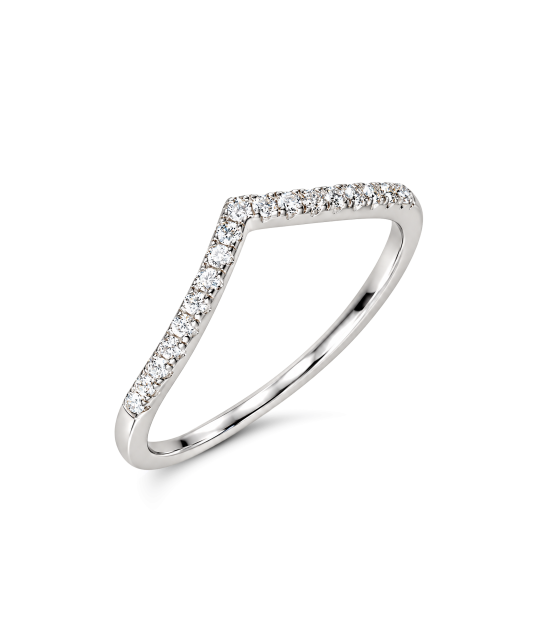 Sidabrinis žiedas su moisanitais 0.19ct