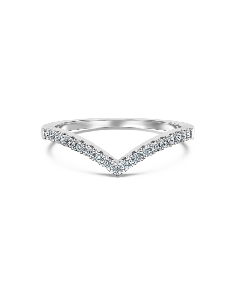 Sidabrinis žiedas su moisanitais 0.19ct