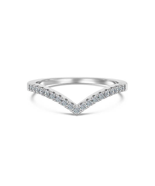 Sidabrinis žiedas su moisanitais 0.19ct