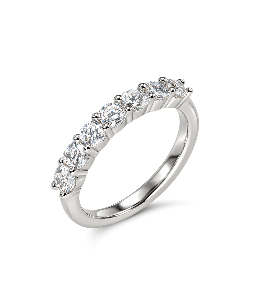 Sidabrinis žiedas su moisanitais 0.7ct