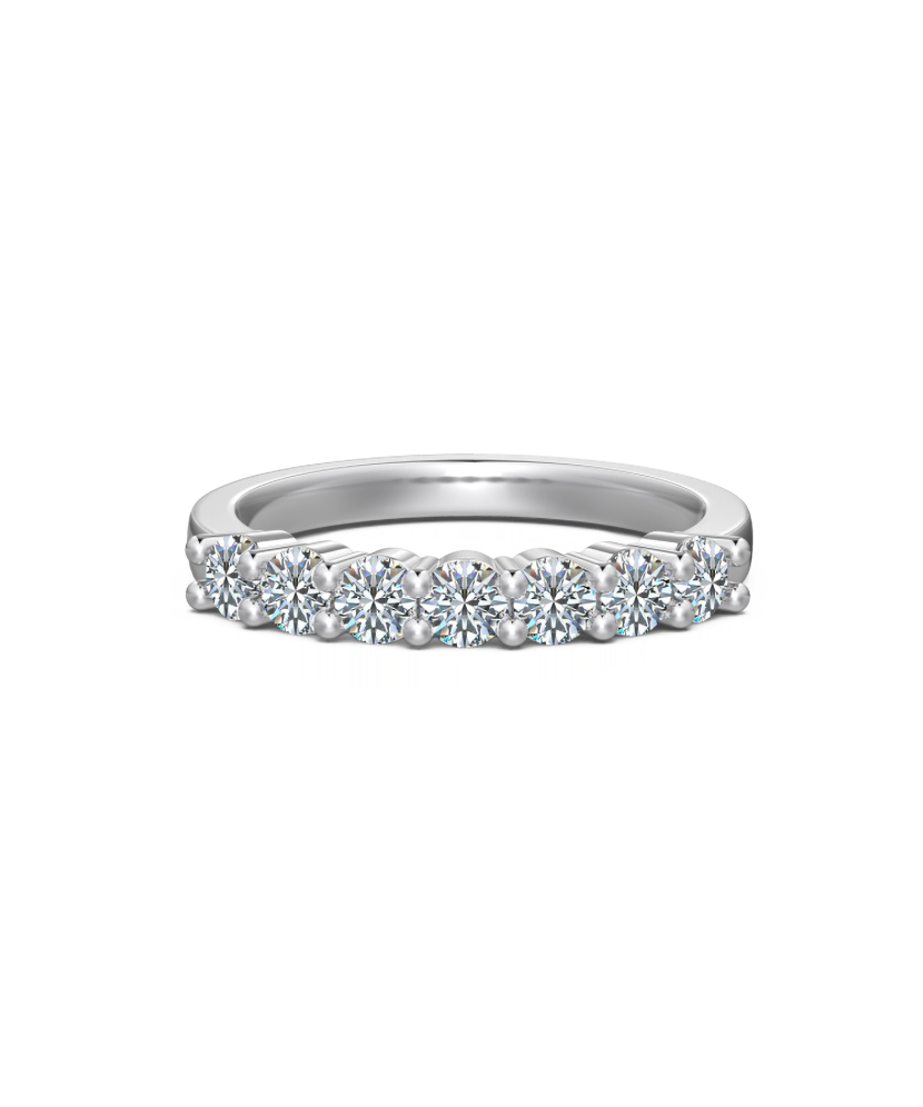 Sidabrinis žiedas su moisanitais 0.7ct