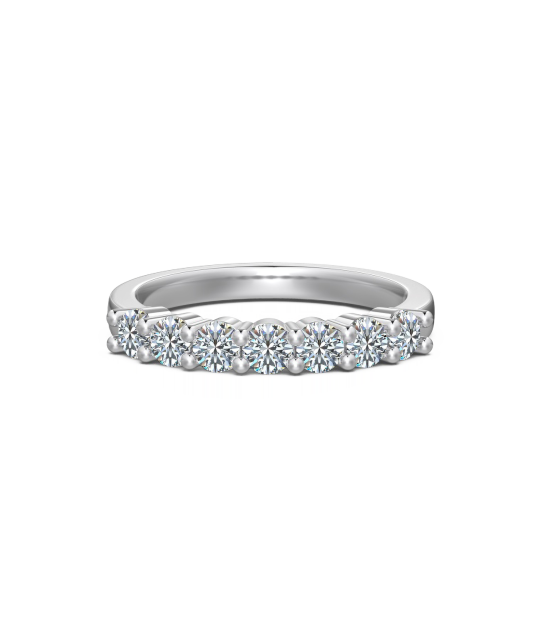 Sidabrinis žiedas su moisanitais 0.7ct