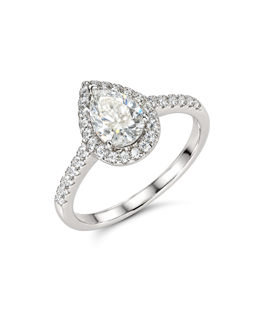 Sidabrinis žiedas su moisanitais 1.25ct