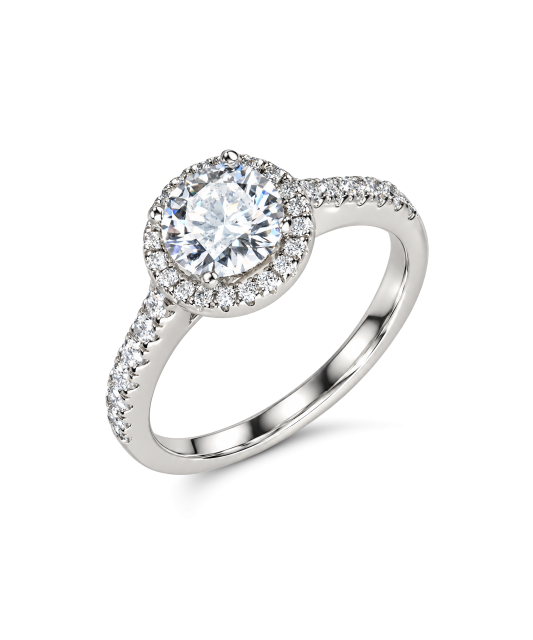 Sidabrinis žiedas su moisanitais 1.2ct