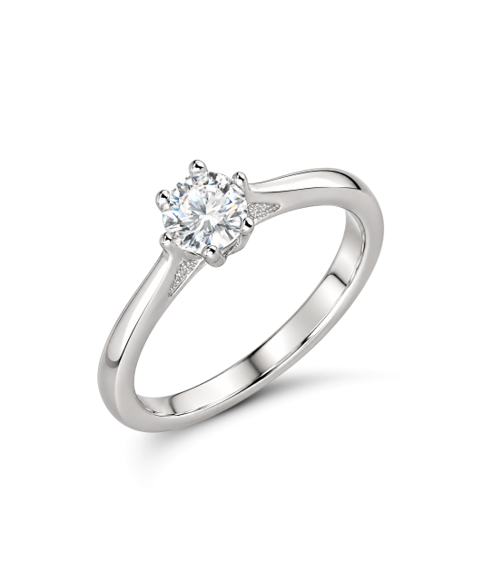 Sidabrinis žiedas su moisanitu 0.5ct