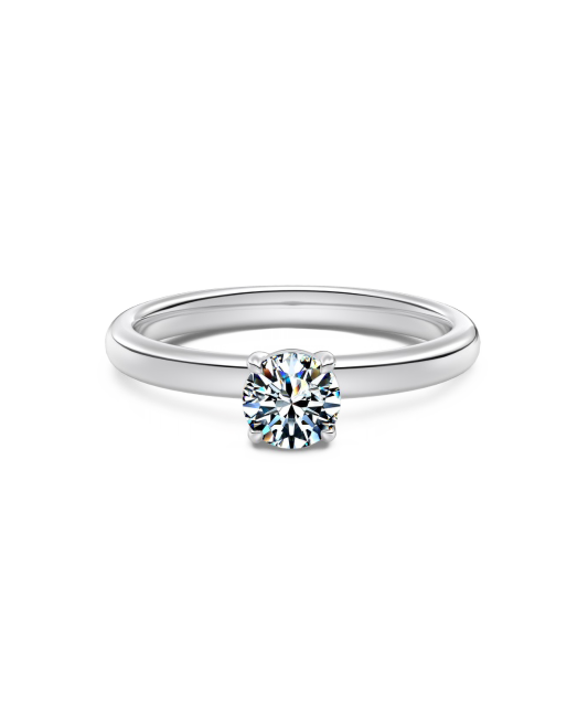 Sidabrinis žiedas su moisanitu 0.5ct
