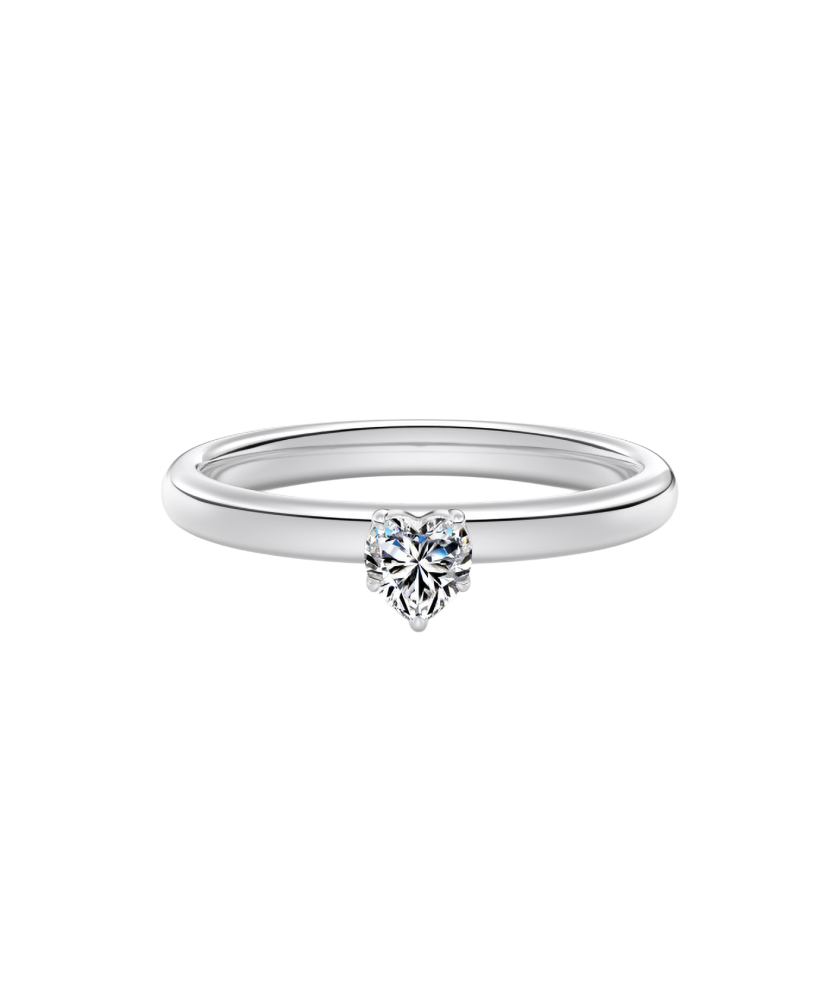 Sidabrinis žiedas su moisanitu 0.3ct