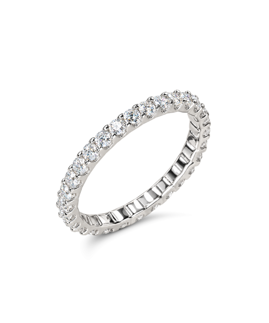 Sidabrinis žiedas su moisanitais 0.9ct