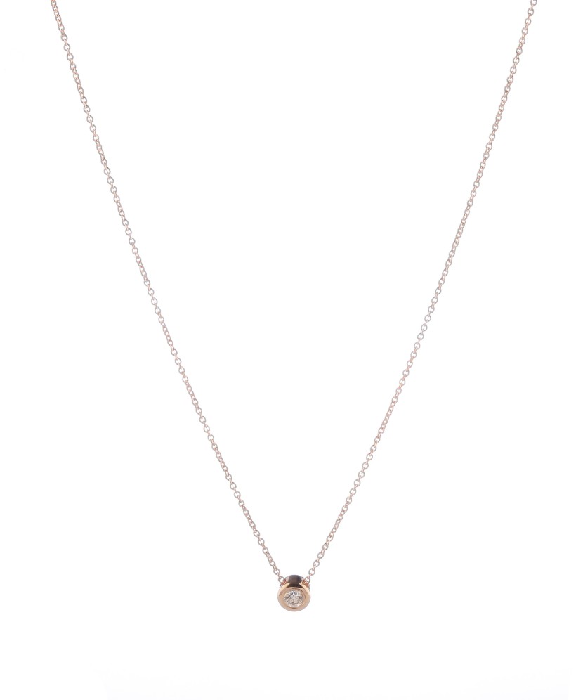 Auksinė grandinėlė su briliantiniu pakabuku - Auksinės grandinėlės su pakabukais - Goldinga