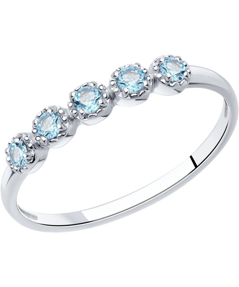 Sidabrinis žiedas su topazais - Sidabriniai žiedai - Goldinga