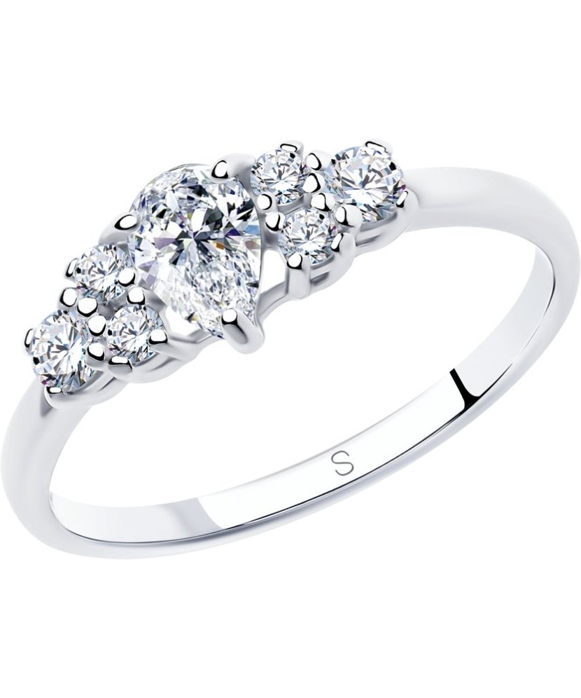 Sidabrinis žiedas su cirkoniais - Sidabriniai žiedai - Goldinga