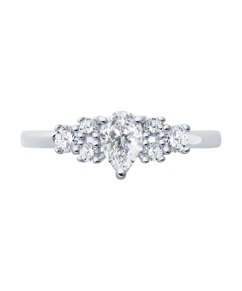 Sidabrinis žiedas su cirkoniais - Sidabriniai žiedai - Goldinga