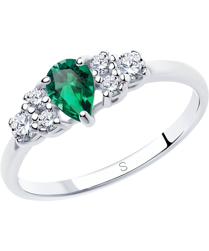 Sidabrinis žiedas su cirkoniais - Sidabriniai žiedai - Goldinga