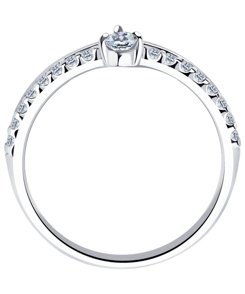 Sidabrinis žiedas su cirkoniais - Sidabriniai žiedai - Goldinga