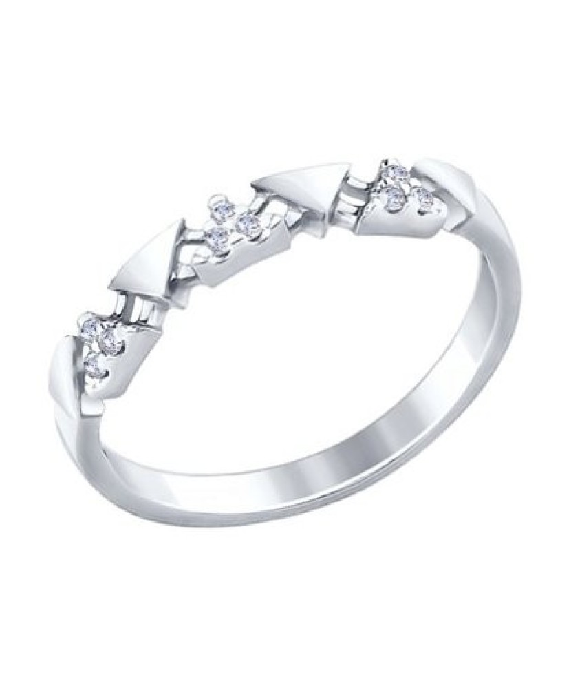Sidabrinis žiedas su cirkoniais - Sidabriniai žiedai - Goldinga