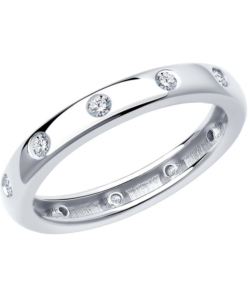 Sidabrinis žiedas su cirkoniais - Sidabriniai žiedai - Goldinga