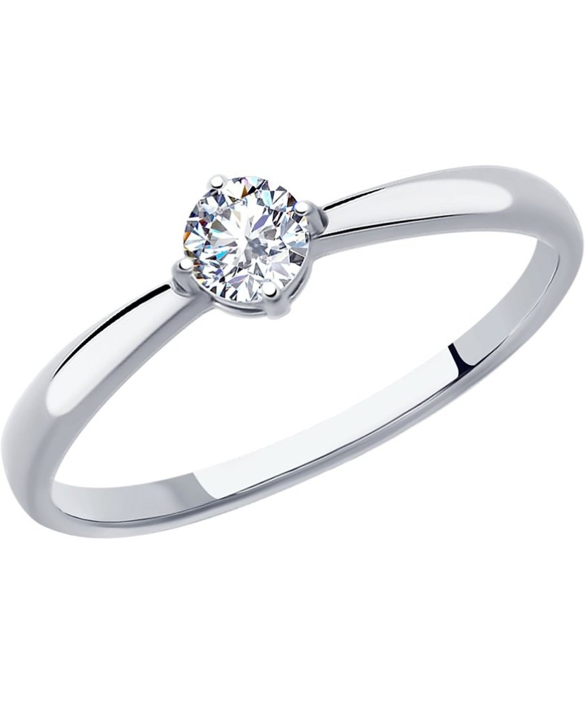 Sidabrinis žiedas su cirkoniu - Sidabriniai žiedai - Goldinga