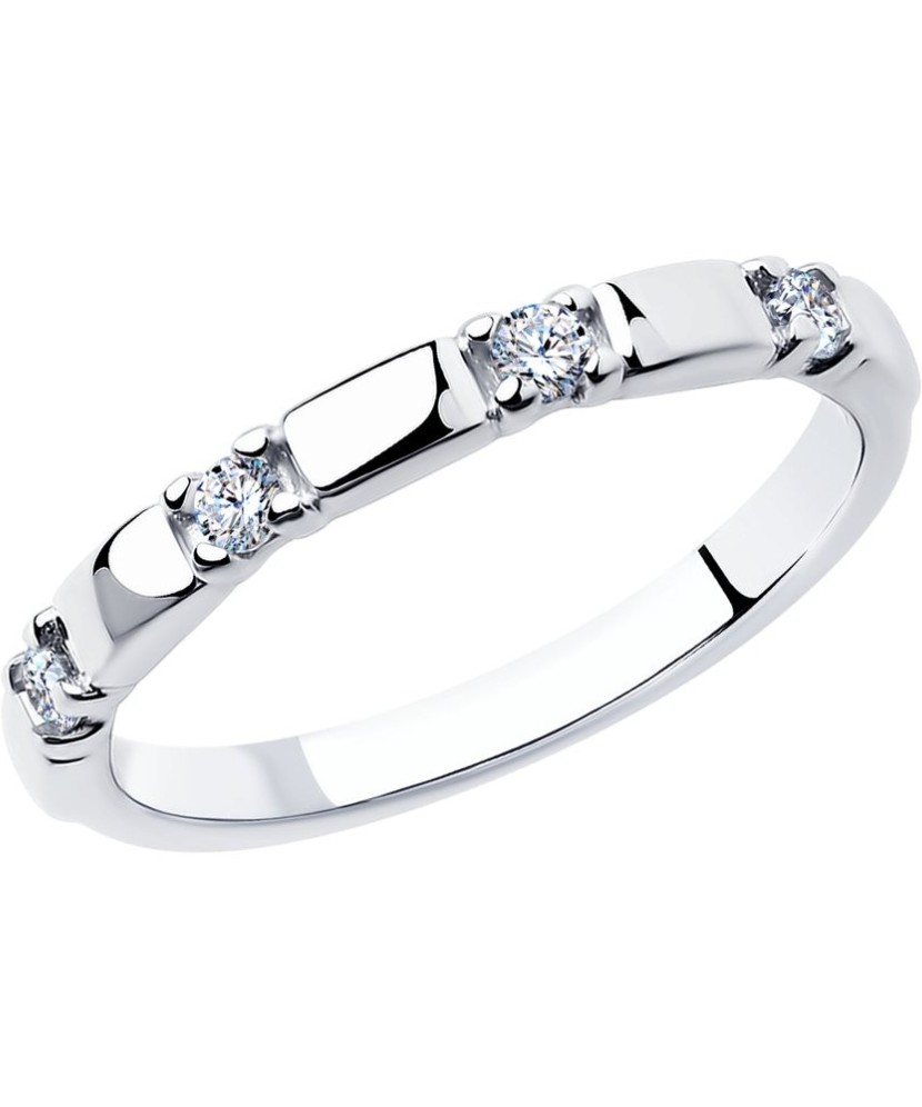 Sidabrinis žiedas su cirkoniais - Sidabriniai žiedai - Goldinga