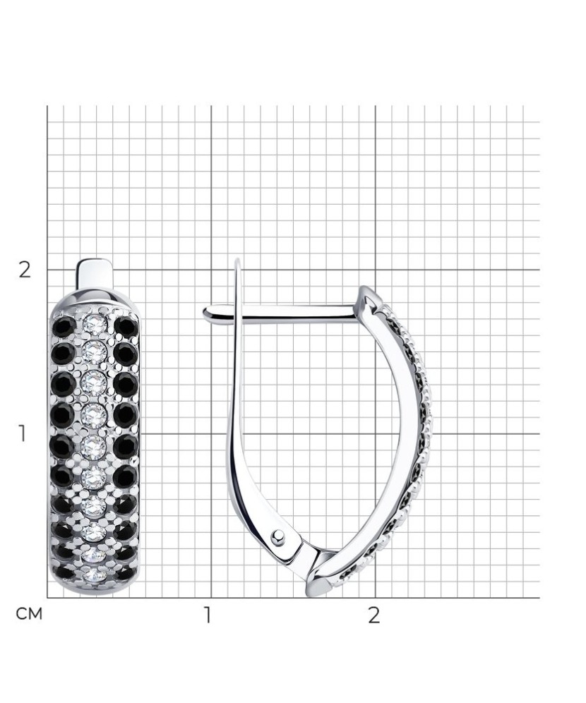 Sidabriniai auskarai su cirkoniais - Sidabriniai auskarai - Goldinga