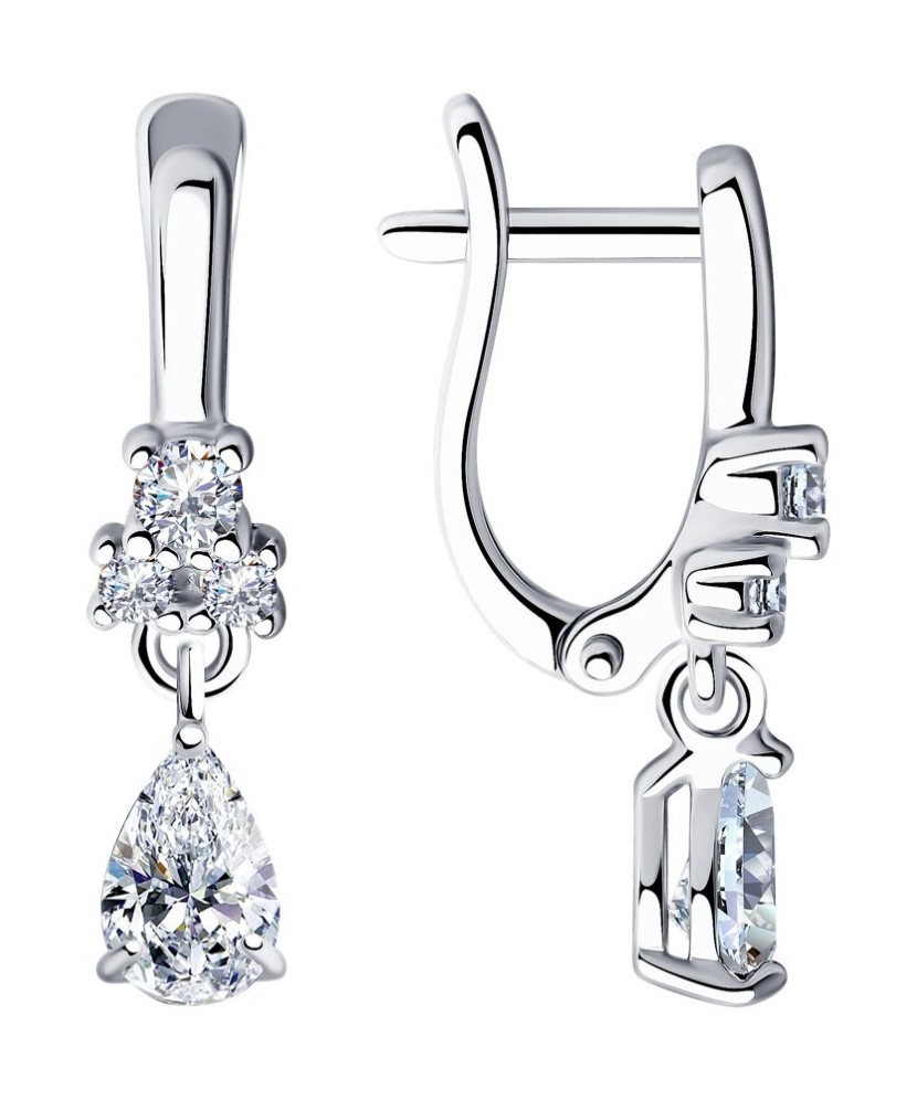 Sidabriniai auskarai su cirkoniais - Sidabriniai auskarai - Goldinga