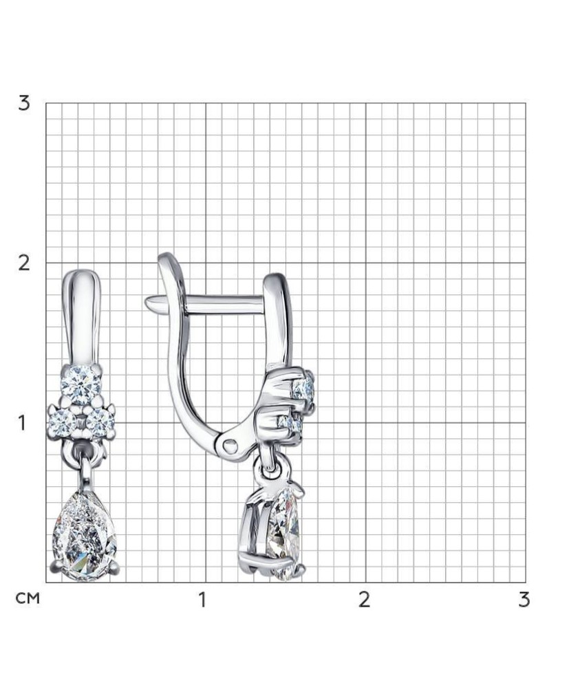Sidabriniai auskarai su cirkoniais - Sidabriniai auskarai - Goldinga
