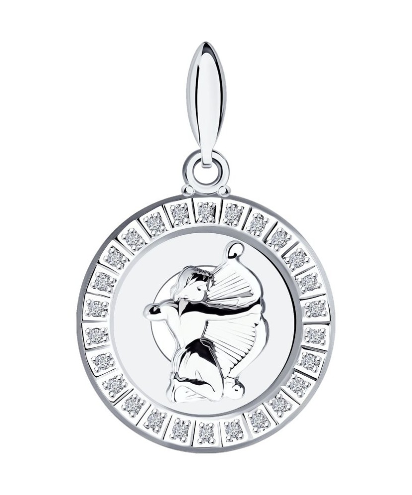 Sidabrinis pakabukas su cirkoniais "Šaulys" - Zodiako ženklai - Goldinga