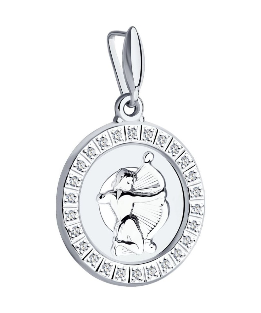 Sidabrinis pakabukas su cirkoniais "Šaulys" - Zodiako ženklai - Goldinga