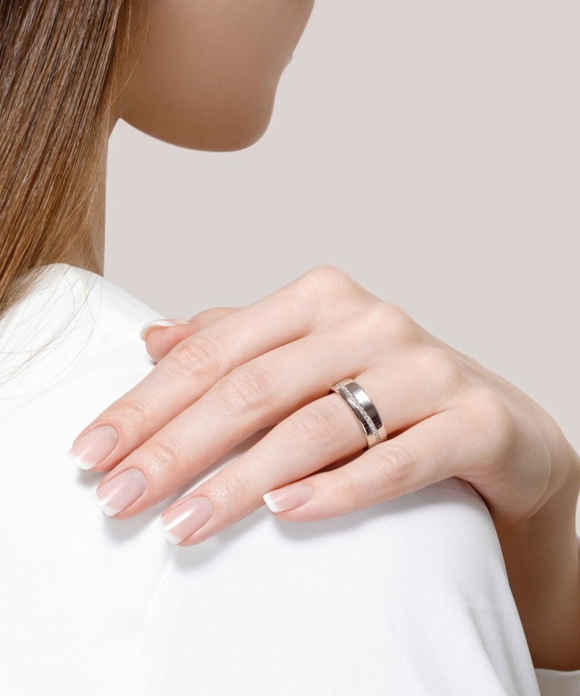 Sidabrinis žiedas su cirkoniais - Sidabriniai žiedai - Goldinga