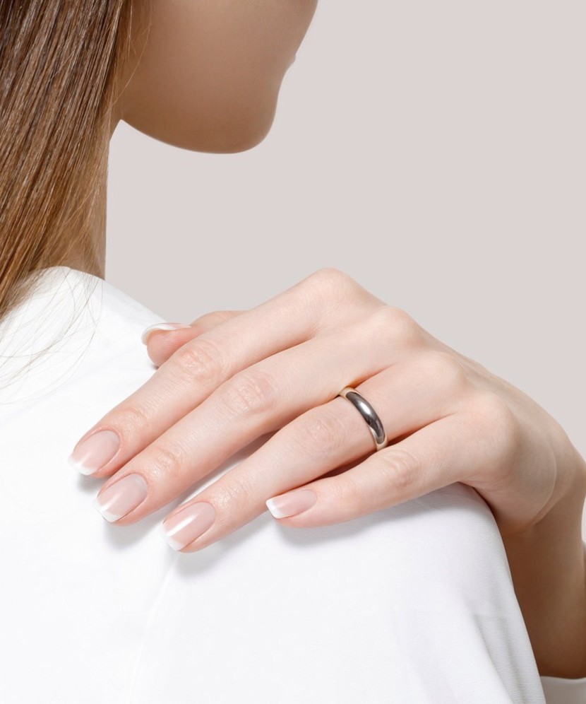 Sidabrinis vestuvinis žiedas - Sidabriniai žiedai - Goldinga