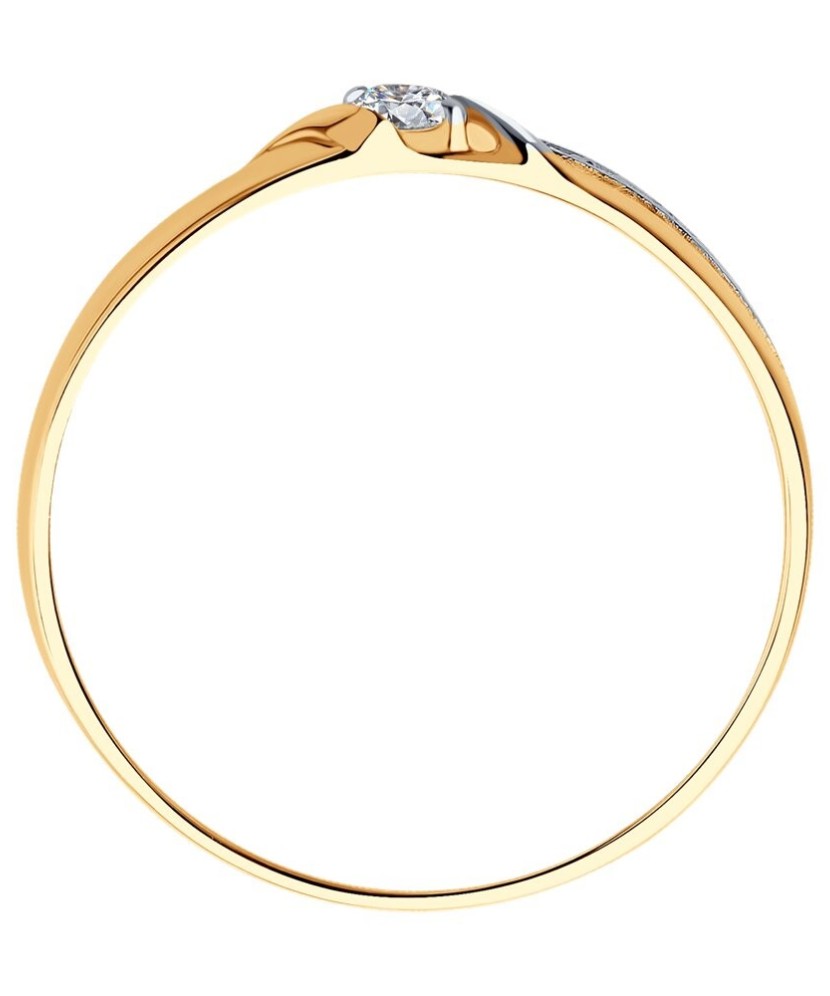 Auksinis žiedas su cirkoniais - Auksiniai žiedai - Goldinga