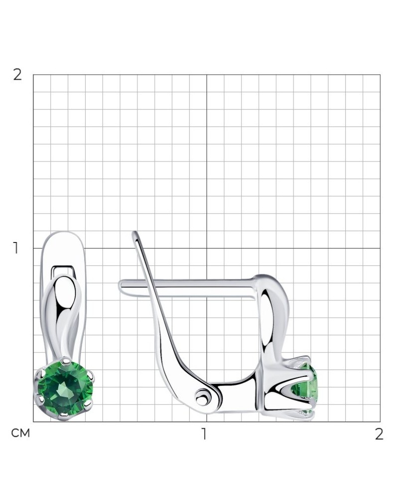 Sidabriniai auskarai su cirkoniais - Sidabriniai auskarai - Goldinga
