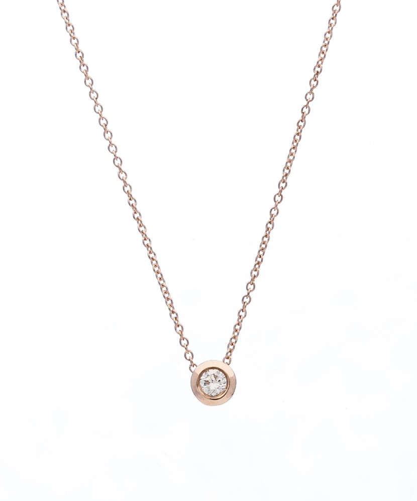 Auksinė grandinėlė su briliantiniu pakabuku - Auksinės grandinėlės su pakabukais - Goldinga