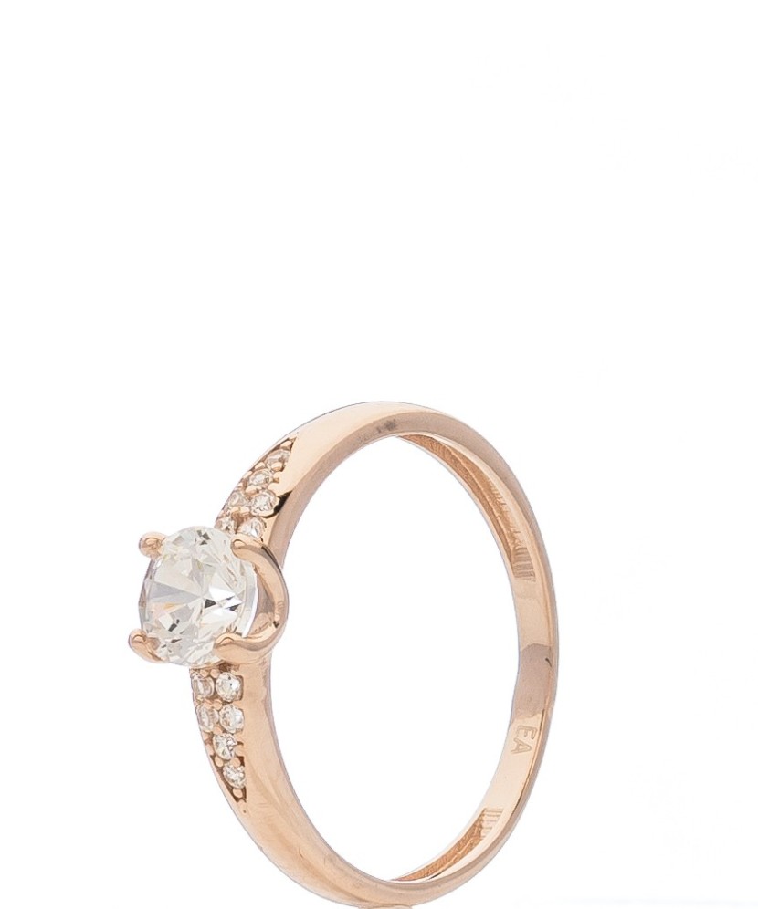 Auksinis žiedas su cirkoniais  - Goldinga