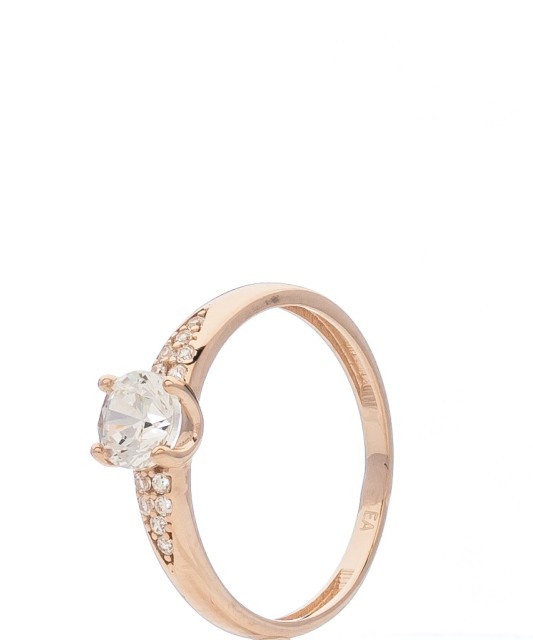 Auksinis žiedas su cirkoniais  - Goldinga