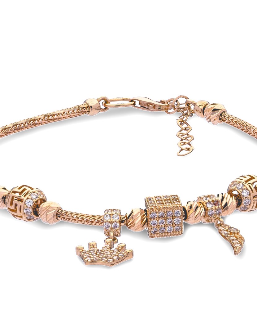 Auksinė apyrankė su cirkoniais - Auksinės apyrankės - Goldinga