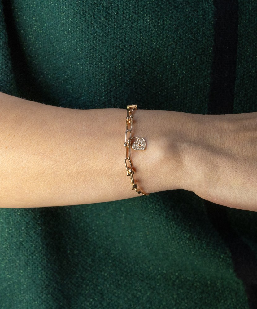 Auksinė apyrankė su cirkoniais - Auksinės apyrankės - Goldinga